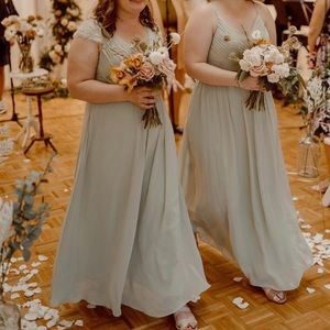 Azazie Dusty Sage Veda Dress